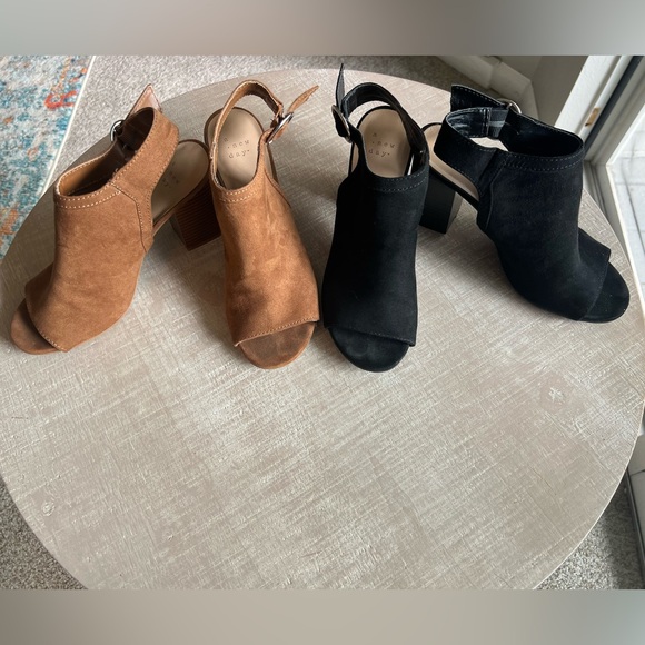 2 Pairs A New Day Open Toe Bootie Size 7.5 - Picture 8 of 8